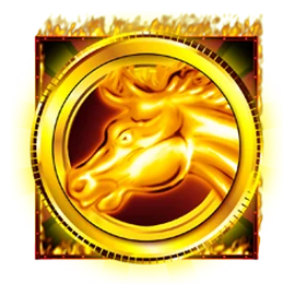 Gold horse coin substitute symbol